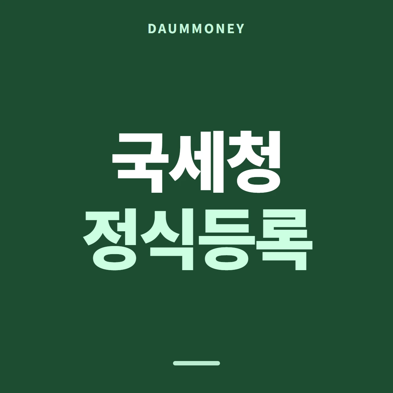 국세청 정식등록